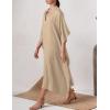 imageBsubseach Women Kaftan Dresses Caftan Loungewear Maxi Dress Swimsuit Cover Up BeachwearBapricot