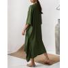 imageBsubseach Women Kaftan Dresses Caftan Loungewear Maxi Dress Swimsuit Cover Up BeachwearBarmy Green