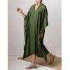 imageBsubseach Women Kaftan Dresses Caftan Loungewear Maxi Dress Swimsuit Cover Up BeachwearBarmy Green