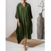 imageBsubseach Women Kaftan Dresses Caftan Loungewear Maxi Dress Swimsuit Cover Up BeachwearBarmy Green