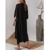 imageBsubseach Women Kaftan Dresses Caftan Loungewear Maxi Dress Swimsuit Cover Up BeachwearBblack