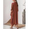 imageBsubseach Women Kaftan Dresses Caftan Loungewear Maxi Dress Swimsuit Cover Up BeachwearBorange Red