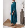 imageBsubseach Women Kaftan Dresses Caftan Loungewear Maxi Dress Swimsuit Cover Up BeachwearBpeacock Blue
