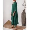 imageBsubseach Women Kaftan Dresses Caftan Loungewear Maxi Dress Swimsuit Cover Up BeachwearBpeacock Green