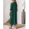 imageBsubseach Women Kaftan Dresses Caftan Loungewear Maxi Dress Swimsuit Cover Up BeachwearBpeacock Green