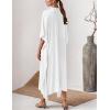 imageBsubseach Women Kaftan Dresses Caftan Loungewear Maxi Dress Swimsuit Cover Up BeachwearBwhite