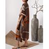 imageBsubseach Women Kaftan Dresses Caftan Loungewear Maxi Dress Swimsuit Cover Up BeachwearGeometric Print 1