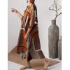 imageBsubseach Women Kaftan Dresses Caftan Loungewear Maxi Dress Swimsuit Cover Up BeachwearGeometric Print 1