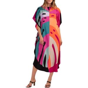 imageBsubseach Colorful Kaftan Dresses for Women Long Bathing Suit Cover Ups Maxi Beach Coverups CaftanKcolorful Print