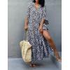 imageBsubseach Cheetah Plus Size Kaftan Dresses for Women Maxi Swimsuit Coverup Bathing Suit Caftans Long Cover Up Rayon SwimwearLeopard Grey