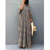 imageBsubseach Cheetah Plus Size Kaftan Dresses for Women Maxi Swimsuit Coverup Bathing Suit Caftans Long Cover Up Rayon SwimwearLeopard Grey Yellow