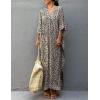 imageBsubseach Cheetah Plus Size Kaftan Dresses for Women Maxi Swimsuit Coverup Bathing Suit Caftans Long Cover Up Rayon SwimwearLeopard Grey Yellow