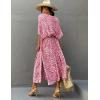 imageBsubseach Cheetah Plus Size Kaftan Dresses for Women Maxi Swimsuit Coverup Bathing Suit Caftans Long Cover Up Rayon SwimwearLeopard Pink