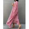 imageBsubseach Cheetah Plus Size Kaftan Dresses for Women Maxi Swimsuit Coverup Bathing Suit Caftans Long Cover Up Rayon SwimwearLeopard Pink