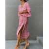 imageBsubseach Cheetah Plus Size Kaftan Dresses for Women Maxi Swimsuit Coverup Bathing Suit Caftans Long Cover Up Rayon SwimwearLeopard Pink