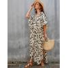 imageBsubseach Cheetah Plus Size Kaftan Dresses for Women Maxi Swimsuit Coverup Bathing Suit Caftans Long Cover Up Rayon SwimwearLeopard Print