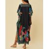 imageBsubseach Kaftan Cover Ups for Swimwear Women Plus Size Caftan Dress Beach Coverup Summer LoungewearBlack