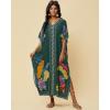 imageBsubseach Kaftan Cover Ups for Swimwear Women Plus Size Caftan Dress Beach Coverup Summer LoungewearDark Green