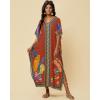 imageBsubseach Kaftan Cover Ups for Swimwear Women Plus Size Caftan Dress Beach Coverup Summer LoungewearOrange Red
