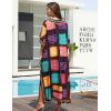 imageBsubseach Kaftan Dresses For Women Petite Plus Size Caftan Swim Cover Up For Women Maxi Beach DressBlack