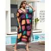 imageBsubseach Kaftan Dresses For Women Petite Plus Size Caftan Swim Cover Up For Women Maxi Beach DressBlack