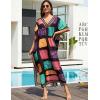 imageBsubseach Kaftan Dresses For Women Petite Plus Size Caftan Swim Cover Up For Women Maxi Beach DressBlack