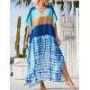 imageBsubseach Kaftan Dresses For Women Petite Plus Size Caftan Swim Cover Up For Women Maxi Beach DressPrint 1