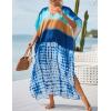 imageBsubseach Kaftan Dresses For Women Petite Plus Size Caftan Swim Cover Up For Women Maxi Beach DressPrint 1