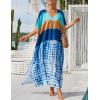 imageBsubseach Kaftan Dresses For Women Petite Plus Size Caftan Swim Cover Up For Women Maxi Beach DressPrint 1