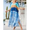 imageBsubseach Kaftan Dresses For Women Petite Plus Size Caftan Swim Cover Up For Women Maxi Beach DressPrint 1