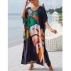 imageBsubseach Kaftan Dresses For Women Petite Plus Size Caftan Swim Cover Up For Women Maxi Beach DressPrint 15