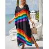 imageBsubseach Kaftan Dresses For Women Petite Plus Size Caftan Swim Cover Up For Women Maxi Beach DressPrint 16