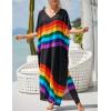 imageBsubseach Kaftan Dresses For Women Petite Plus Size Caftan Swim Cover Up For Women Maxi Beach DressPrint 16