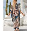 imageBsubseach Kaftan Dresses For Women Petite Plus Size Caftan Swim Cover Up For Women Maxi Beach DressPrint 17