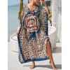 imageBsubseach Kaftan Dresses For Women Petite Plus Size Caftan Swim Cover Up For Women Maxi Beach DressPrint 17