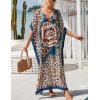imageBsubseach Kaftan Dresses For Women Petite Plus Size Caftan Swim Cover Up For Women Maxi Beach DressPrint 17