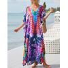 imageBsubseach Kaftan Dresses For Women Petite Plus Size Caftan Swim Cover Up For Women Maxi Beach DressPrint 3
