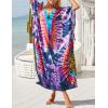 imageBsubseach Kaftan Dresses For Women Petite Plus Size Caftan Swim Cover Up For Women Maxi Beach DressPrint 3