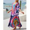 imageBsubseach Kaftan Dresses For Women Petite Plus Size Caftan Swim Cover Up For Women Maxi Beach DressPrint 3