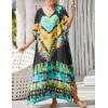 imageBsubseach Kaftan Dresses For Women Petite Plus Size Caftan Swim Cover Up For Women Maxi Beach DressPrint 5