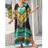 imageBsubseach Kaftan Dresses For Women Petite Plus Size Caftan Swim Cover Up For Women Maxi Beach DressPrint 5