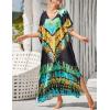 imageBsubseach Kaftan Dresses For Women Petite Plus Size Caftan Swim Cover Up For Women Maxi Beach DressPrint 5
