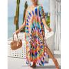 imageBsubseach Kaftan Dresses For Women Petite Plus Size Caftan Swim Cover Up For Women Maxi Beach DressPrint 8