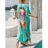 imageBsubseach Kaftan Dresses For Women Petite Plus Size Caftan Swim Cover Up For Women Maxi Beach DressPrint 9