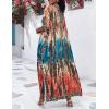 imageBsubseach Kaftan Dresses For Women Petite Plus Size Caftan Swim Cover Up For Women Maxi Beach DressRed Coffee