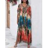 imageBsubseach Kaftan Dresses For Women Petite Plus Size Caftan Swim Cover Up For Women Maxi Beach DressRed Coffee