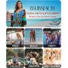imageBsubseach Kaftan Dresses for Women Butterfly Print Plus Size Batwing Sleeve Caftans Long Bathing Suit Cover UpColorful Butterfly