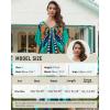 imageBsubseach Kaftan Dresses for Women Butterfly Print Plus Size Batwing Sleeve Caftans Long Bathing Suit Cover UpGreen Blue