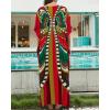 imageBsubseach Kaftan Dresses for Women Butterfly Print Plus Size Batwing Sleeve Caftans Long Bathing Suit Cover UpRed Butterfly