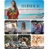 imageBsubseach Kaftan Dresses for Women Butterfly Print Plus Size Batwing Sleeve Caftans Long Bathing Suit Cover UpRed Butterfly